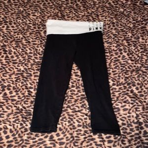 Pink Victoria’s Secret yoga Capri leggings